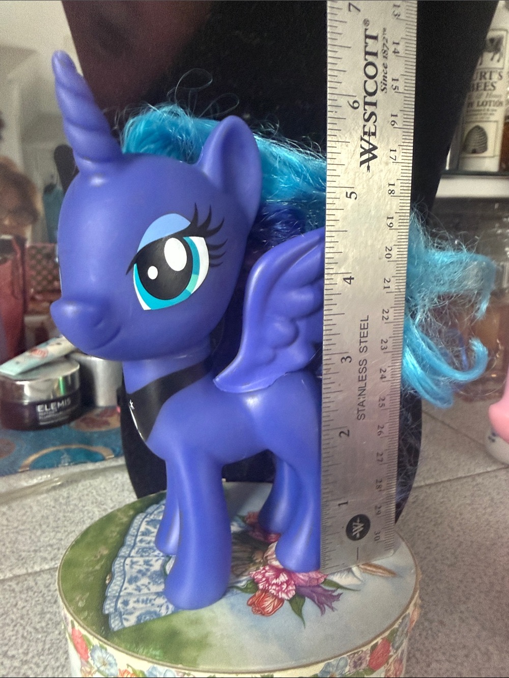 Purple Unicorn Pony with Blue Mane